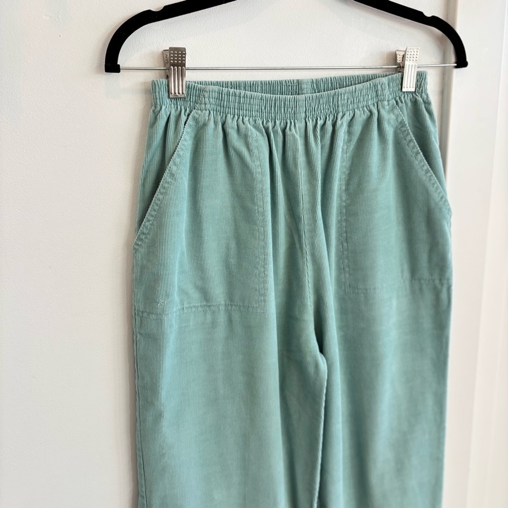 Alfred Dunner Vintage Seafoam Green Women's Corduroy Pants Made in USA Size 8 - Picture 4 of 10